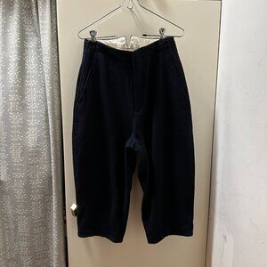 Comme des Garcons Black Wool Blend Cropped Drop Crotch Balloon Pants size S EUC